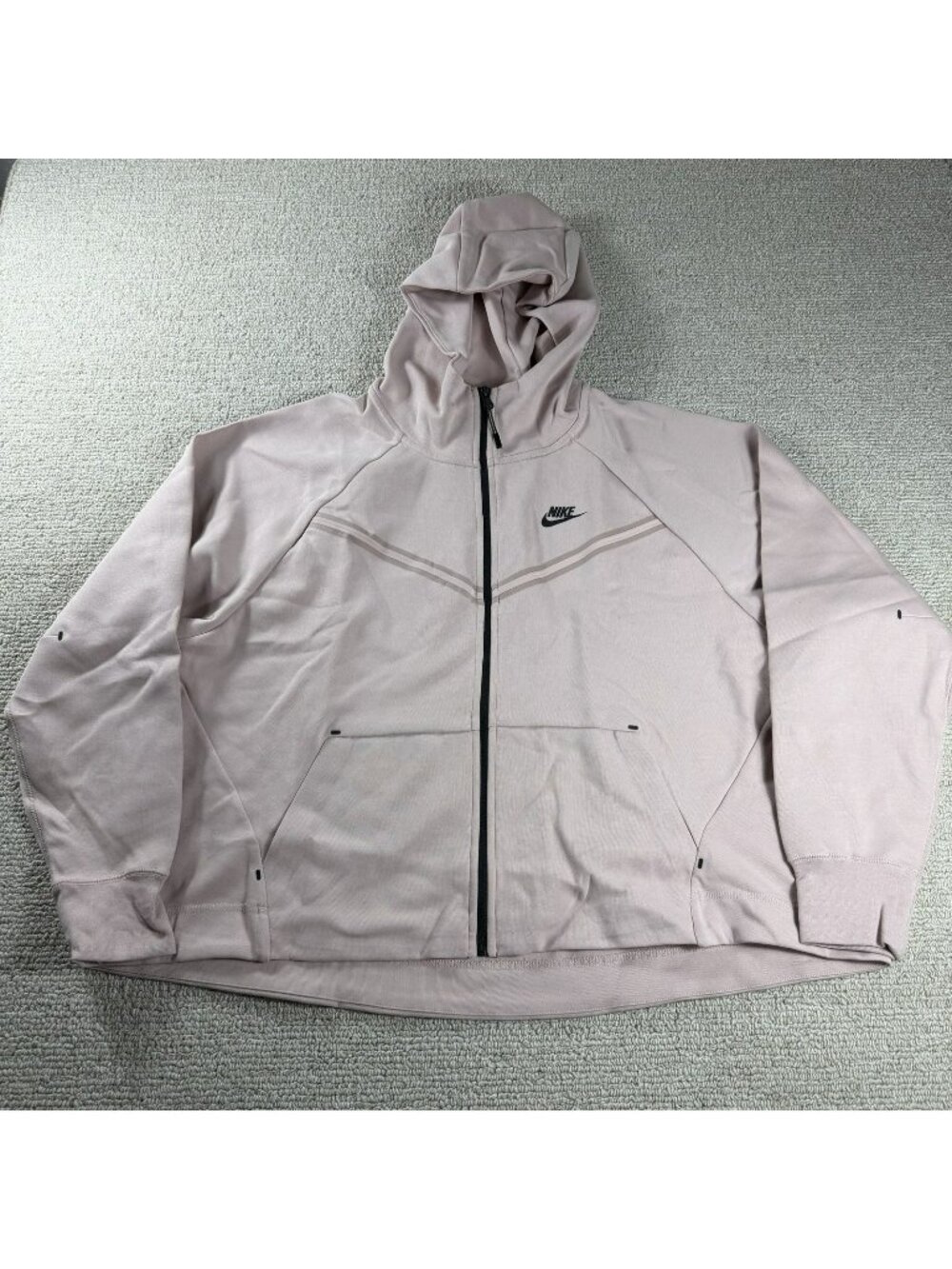 Nike Tech Fleece Wind Runner Full Zip  Jacket Pink Black Women’s Size 2X